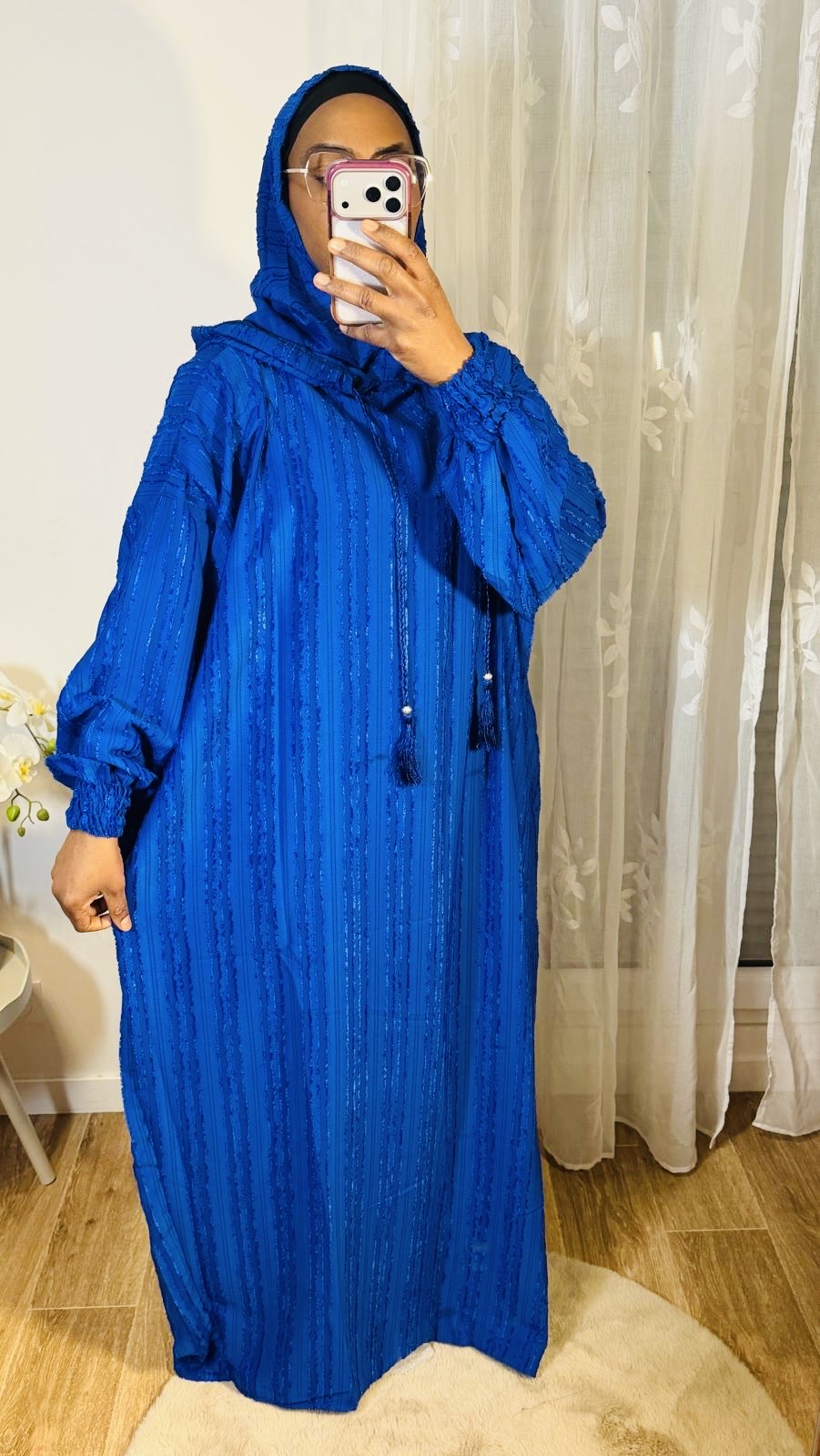 Robe de prière femme Nour – bleu roi