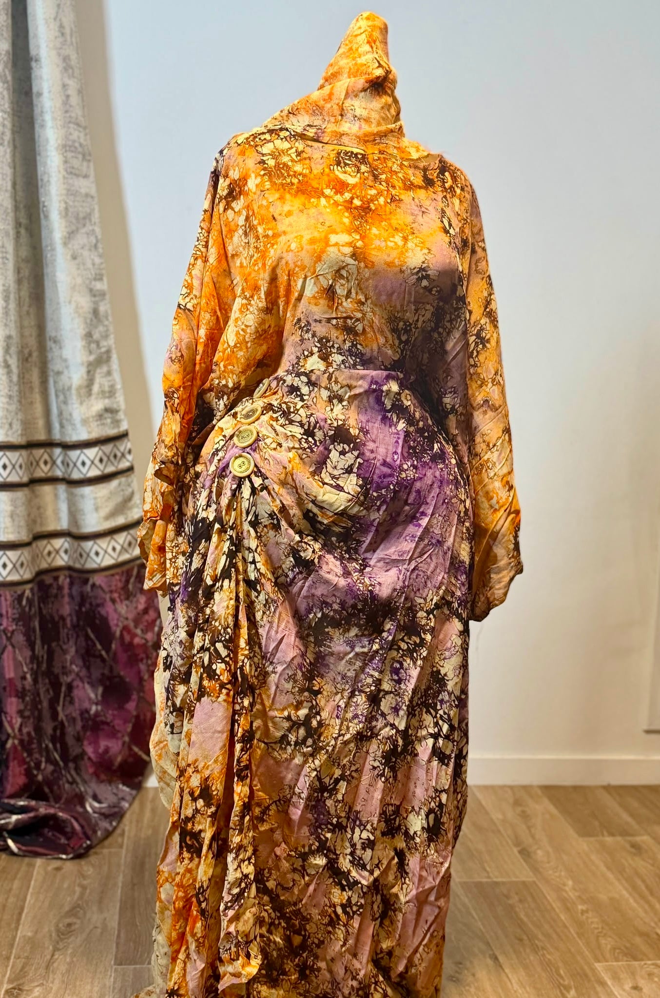 Robe Sanaa - boubou africain long et fluide, cintré à la taille, collection Tenue africaine (vue 15)