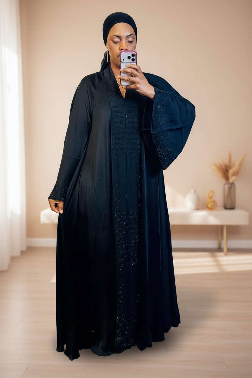 Abaya femme Sultana noire – troisième vue