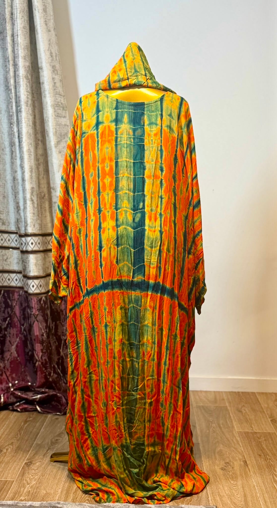 Robe Sanaa - boubou africain long et fluide, cintré à la taille, collection Tenue africaine (vue 8)
