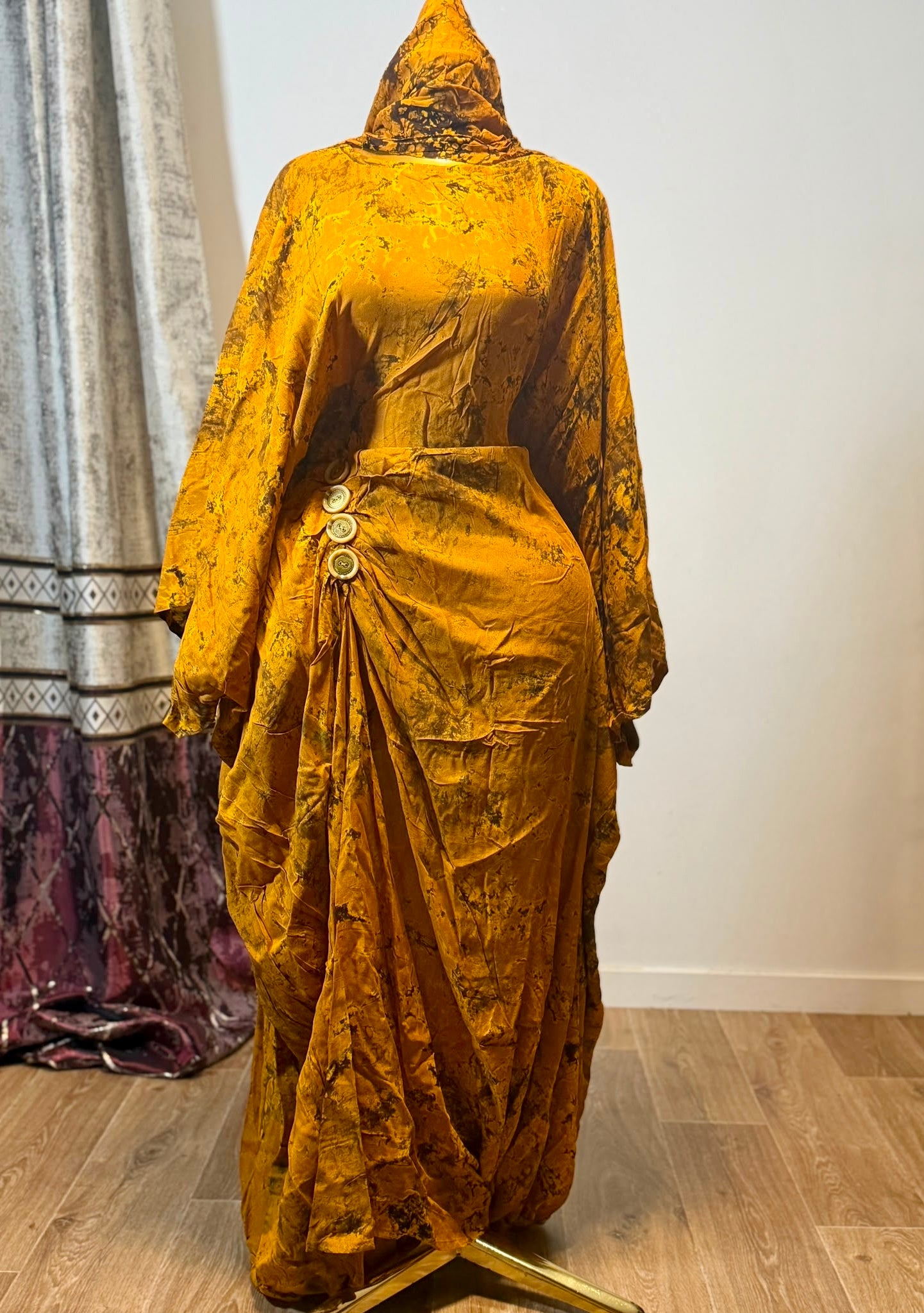 Robe Sanaa - boubou africain long et fluide, cintré à la taille, collection Tenue africaine (vue 7)