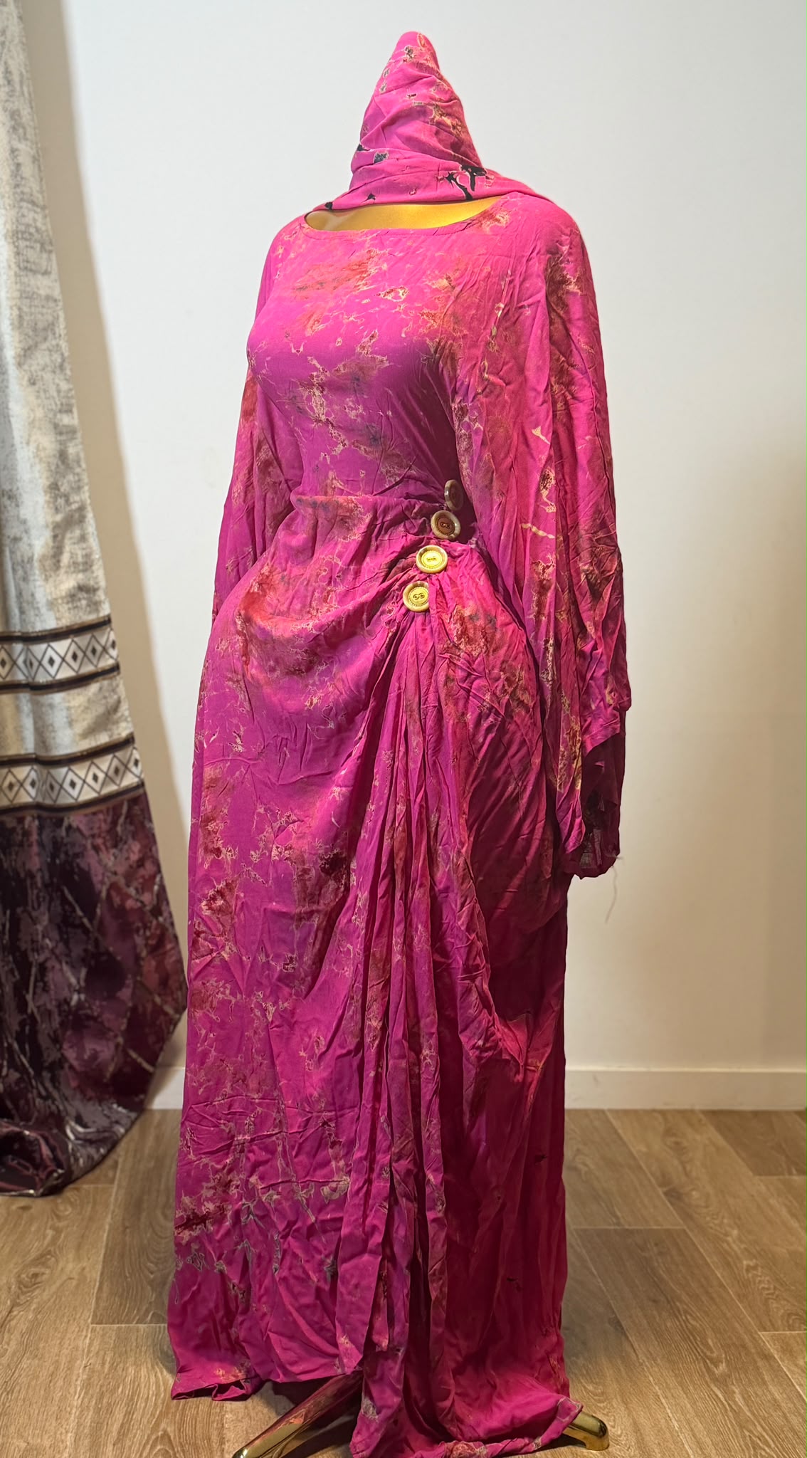 Robe Sanaa - boubou africain long et fluide, cintré à la taille, collection Tenue africaine (vue 10)