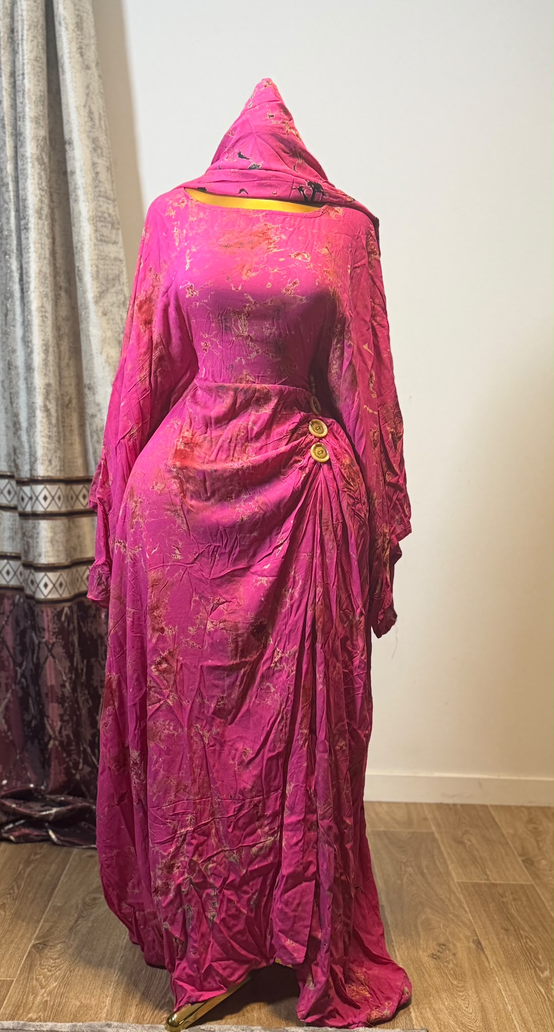 Robe Sanaa - boubou africain long et fluide, cintré à la taille, collection Tenue africaine (vue 5)