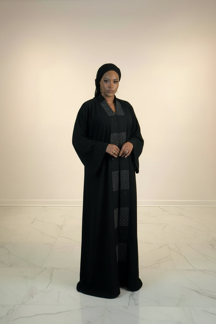 Abaya femme Imani noire – vue supplémentaire