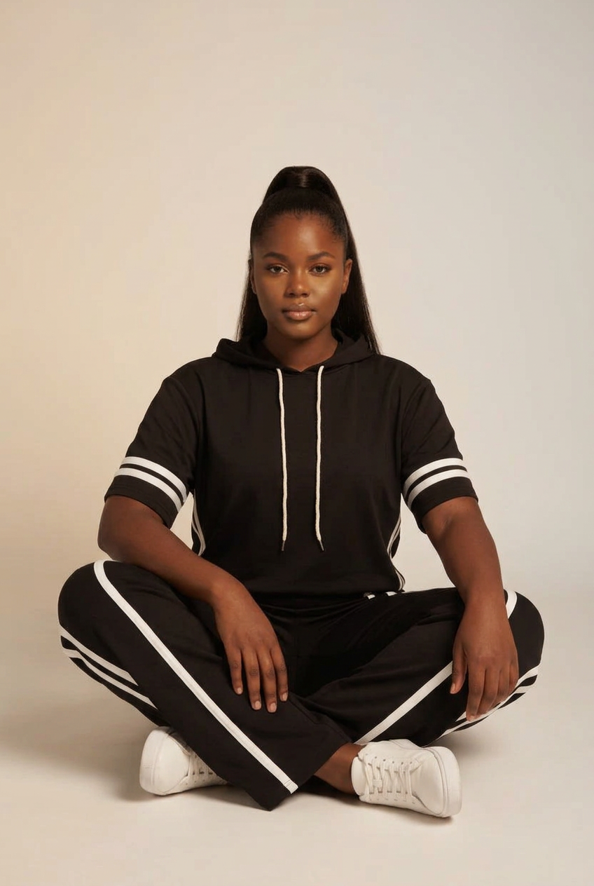 Ensemble Jogging Femme Haut Court & Pantalon Large – Safiya