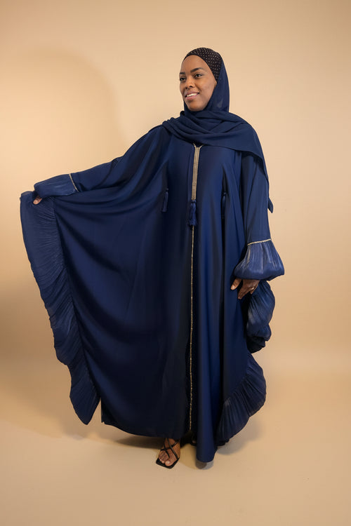 Abaya femme Zhara bleu marine