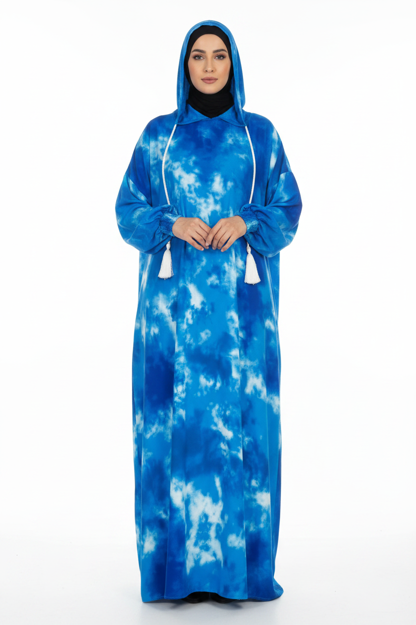 Shop by Lyah – Robe de prière Medine – Bleu ciel / Noir / Multicolore – Vue 10