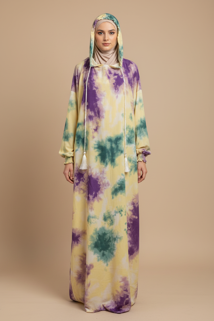 Shop by Lyah – Robe de prière Medine – Bleu ciel / Noir / Multicolore – Vue 8
