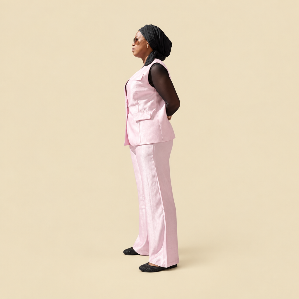 Ensemble Hana femme – look soirée gilet et pantalon palazzo