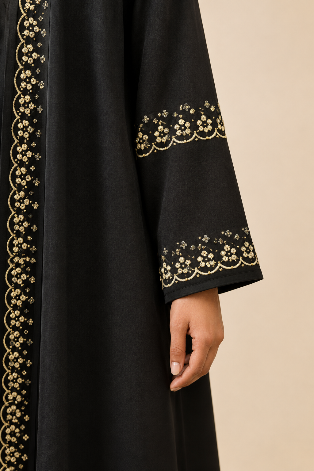 Abaya femme Fanta noire – vue portée