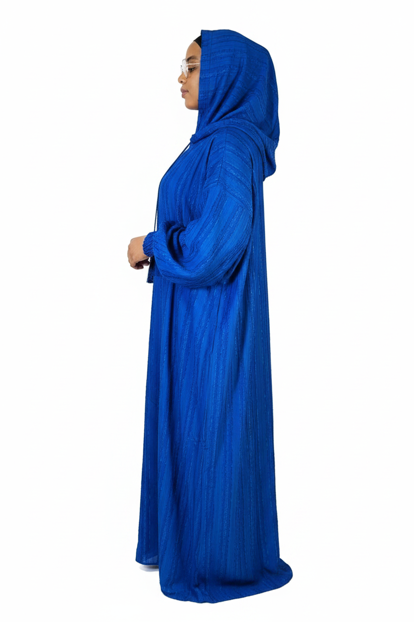 Shop by Lyah – Robe de prière Nour – Bleu / Noir / Rouge Bordeaux – Vue 6