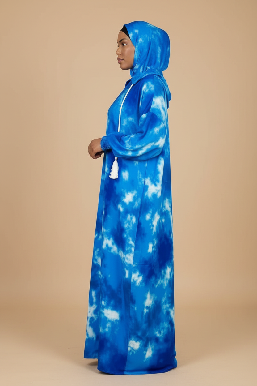 Shop by Lyah – Robe de prière Medine – Bleu ciel / Noir / Multicolore – Vue 3