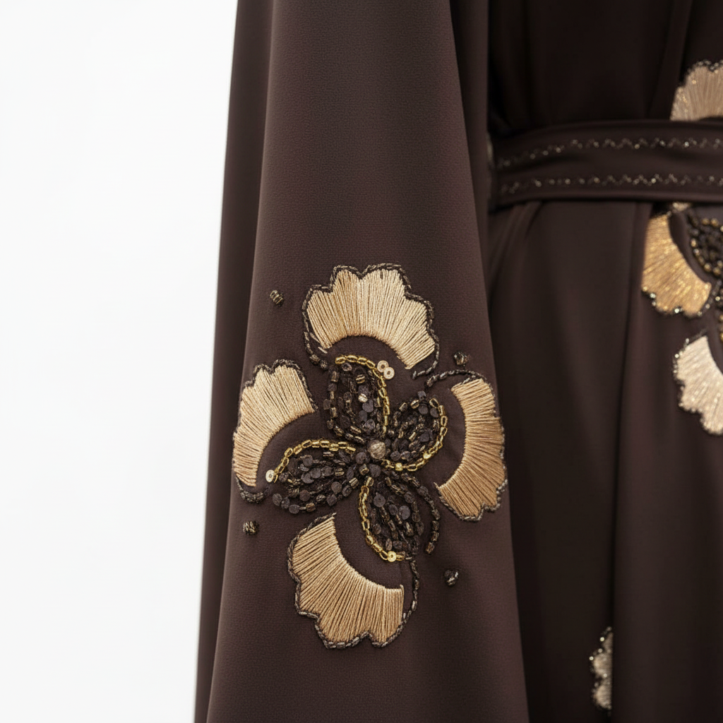 Abaya Hapsatou - Zoom broderies