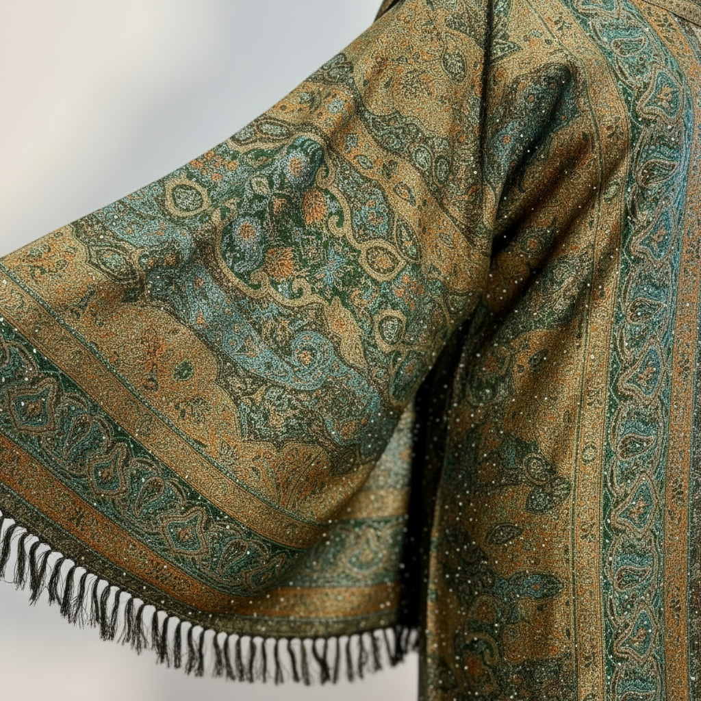 Abaya femme pashmina Oasis – gros plan sur le tissu
