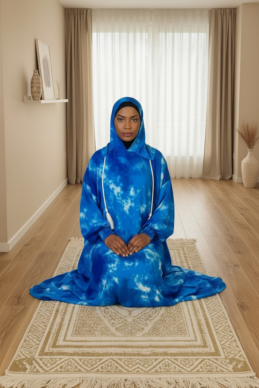 Shop by Lyah – Robe de prière Medine – Bleu ciel / Noir / Multicolore – Vue 12