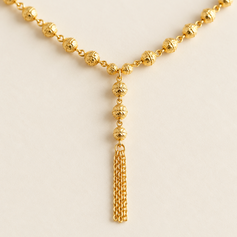 Parure Awa femme collier et boucles d'oreilles plaqué or – portée