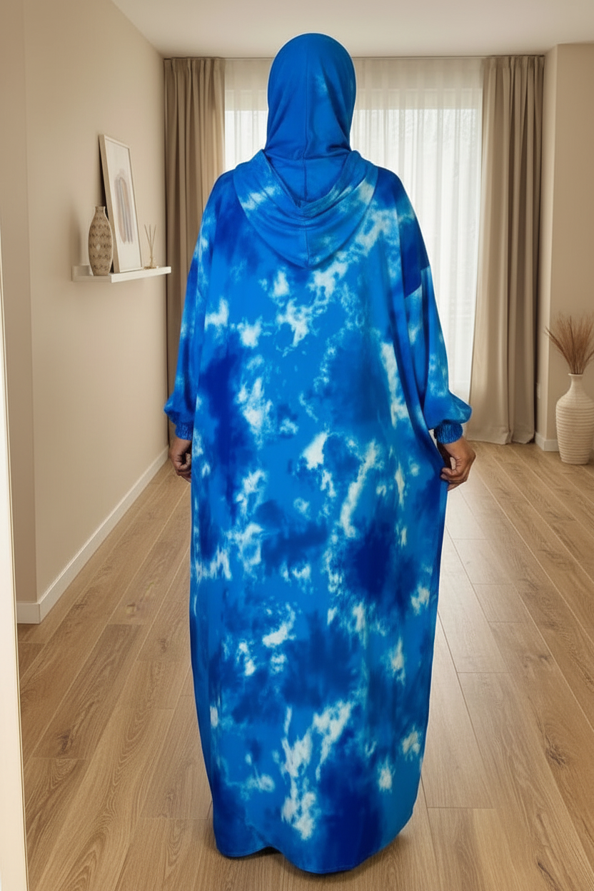 Shop by Lyah – Robe de prière Medine – Bleu ciel / Noir / Multicolore – Vue 2