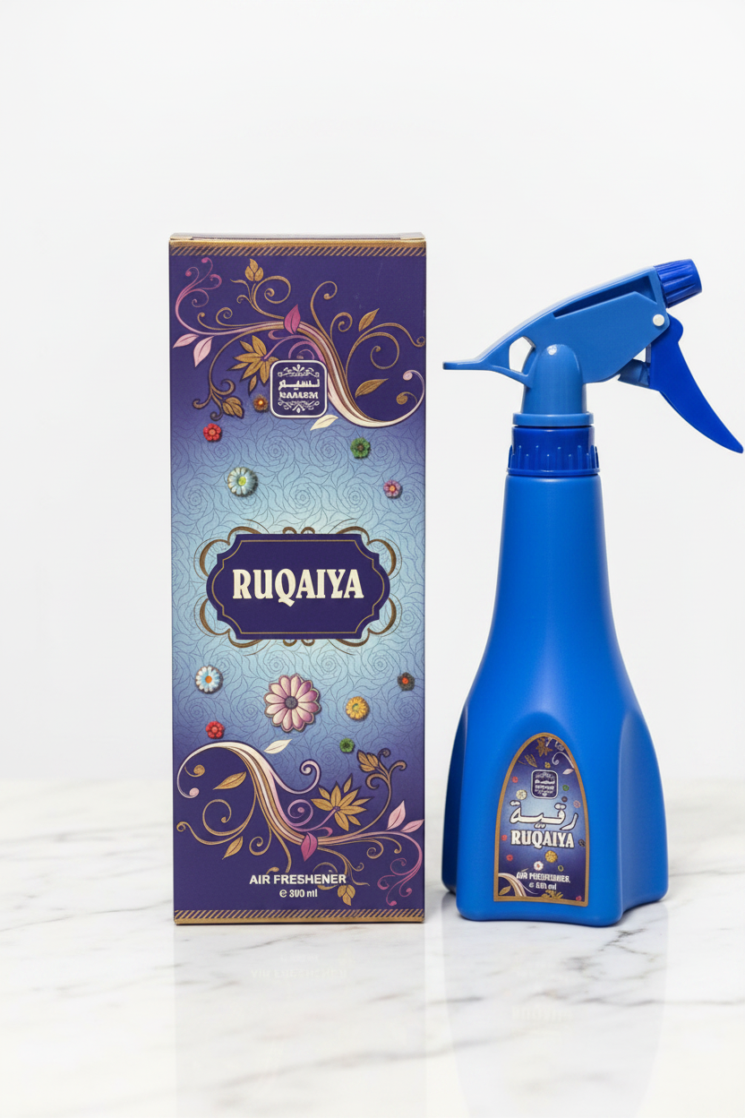 Parfum d'ambiance Ruqaiya Naseem 300 ml – fond marbre